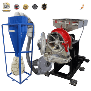 15 hp atta chakki - బ్లోవర్ సైక్లోన్తో కూడిన యంత్రం - రెయిన్ డీర్ మెషినరీ
