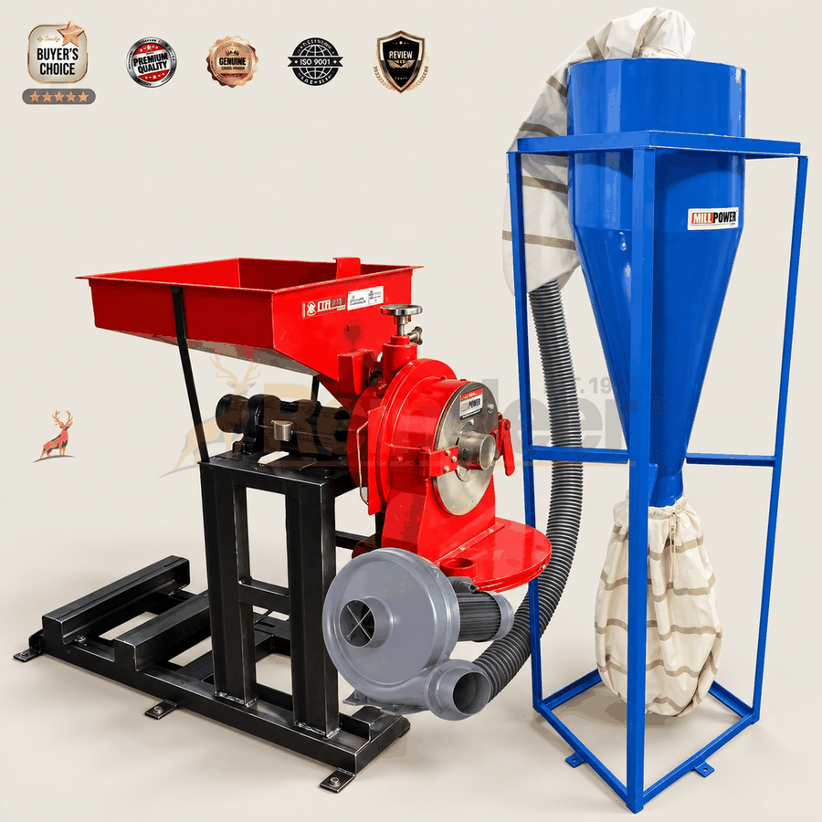 15 hp అట్టా చక్కి - సైడ్ వ్యూ - రెయిన్డీర్ మెషినరీ