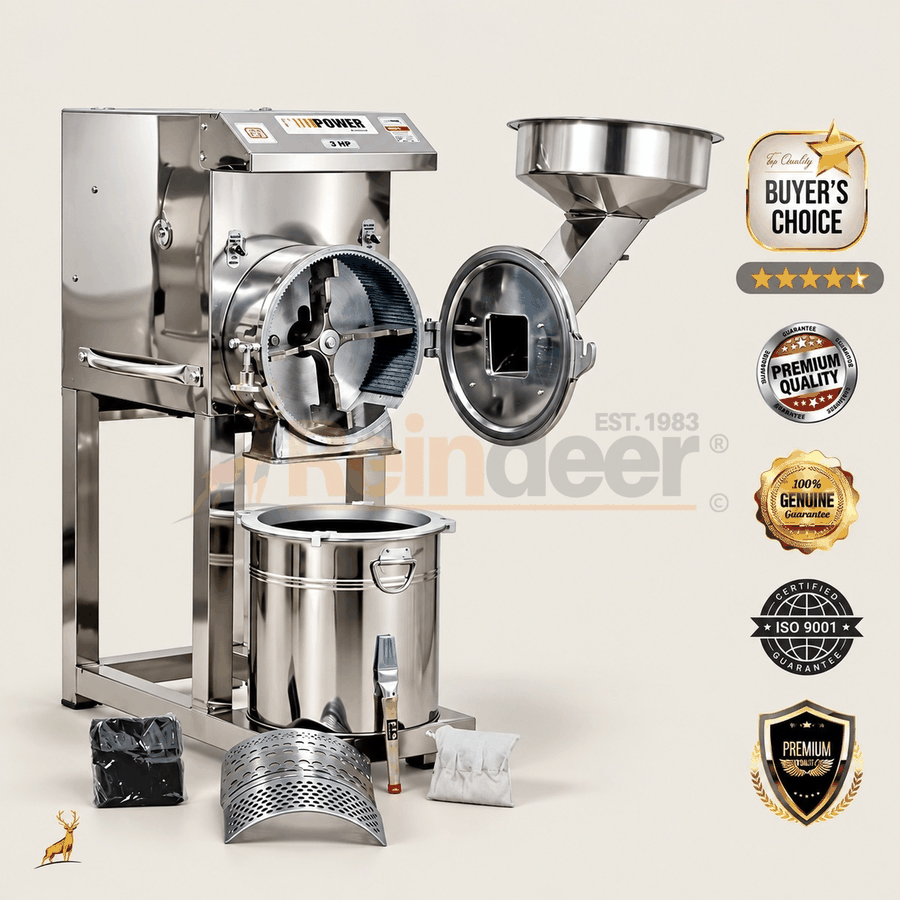 2 hp atta chakki – ముందు వీక్షణ – రెయిన్ డీర్ మెషినరీ