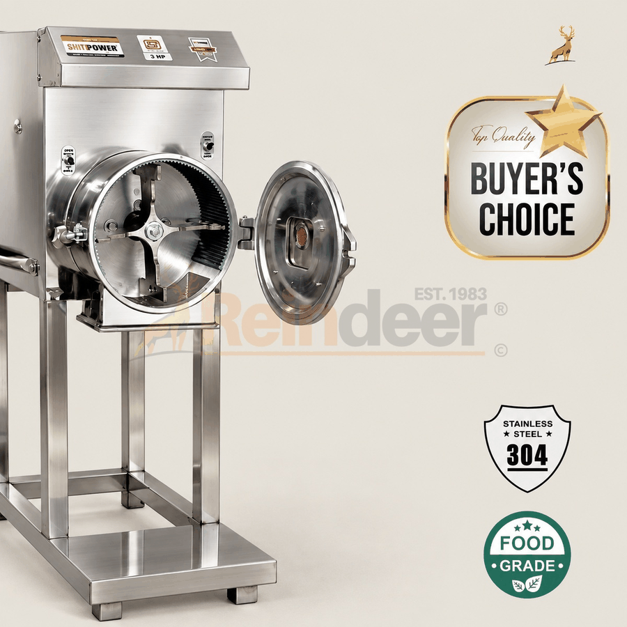 2 hp atta chakki – ఓపెన్ ఛాంబర్ మెకానిజమ్ – రెయిన్‌డీర్ మెషినరీ