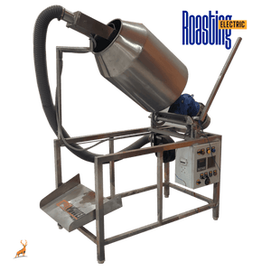 electric roaster machine - machine side view - reindeer machinery